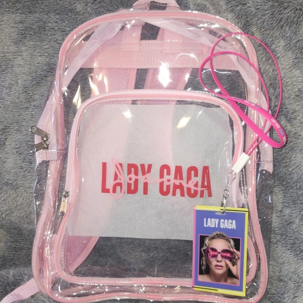 Lady Gaga Clear Pink Backpack